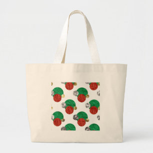 sequin christmas dots large tote bag