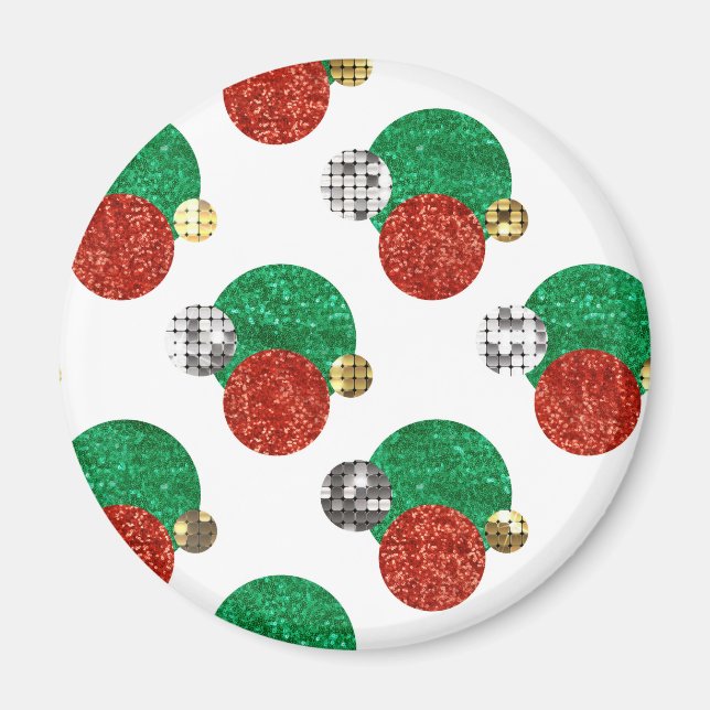 sequin christmas dots magnet (Front)