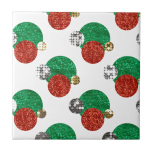 sequin christmas dots tile