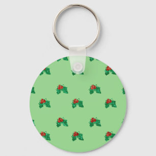 sequin christmas Holly Keychain
