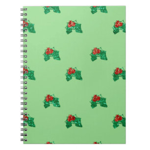 sequin christmas Holly Notebook