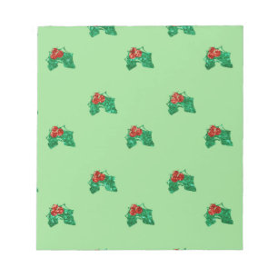 sequin christmas Holly Notepad