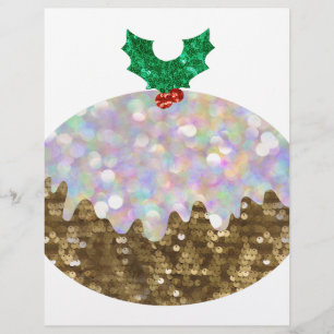 sequin christmas puddings letterhead
