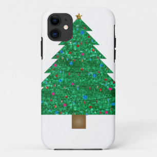 sequin christmas tree iPhone 11 case