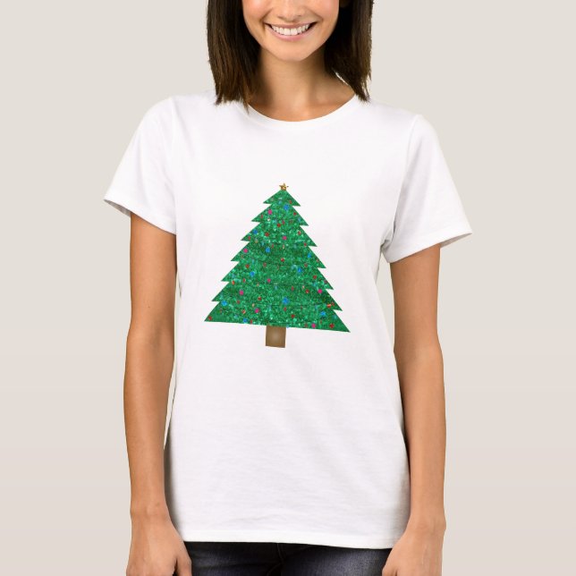 sequin christmas tree T-Shirt (Front)