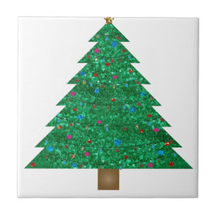 sequin christmas tree tile