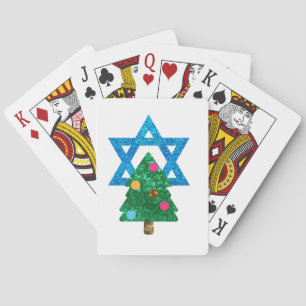 sequin christmukkah hanukkah playing cards