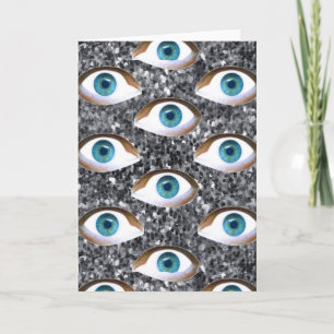 sequin eyes card