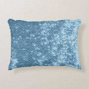 Sequin Fabric: Sky Blue Shimmer. Accent Pillow