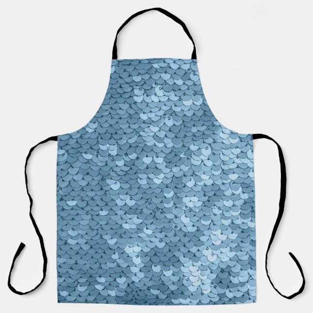 Sequin Fabric: Sky Blue Shimmer. Apron (Front)