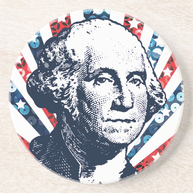 sequin george washington coaster (Front)