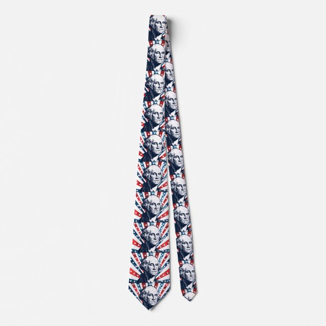 sequin george washington menswear mens neck tie (Front)