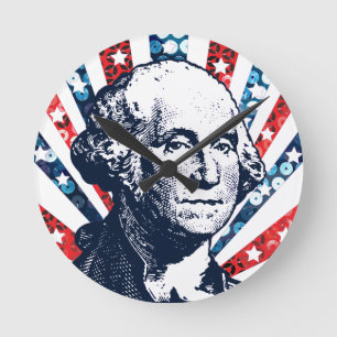 sequin george washington round clock