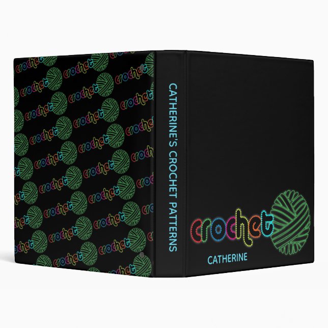 Sequin Glow Crochet Binder (Background)