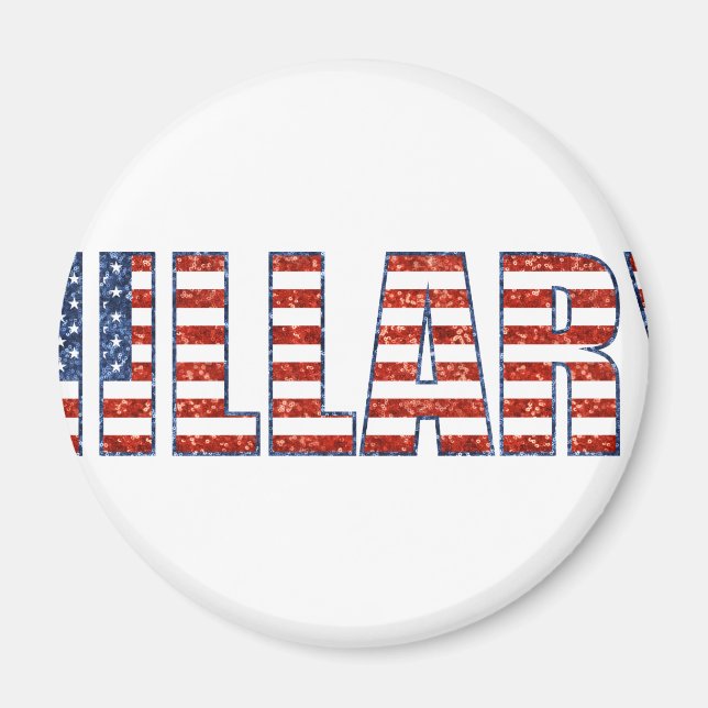 sequin hillary magnet (Front)