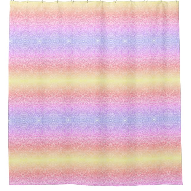 Sequin lace pattern gradient pink gold purple (Front)