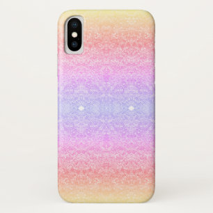 Sequin lace pattern gradient pink gold purple Case-Mate iPhone case