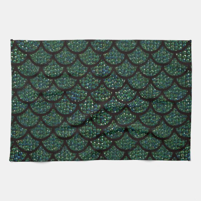 sequin mermaid kitchen towel (Horizontal)