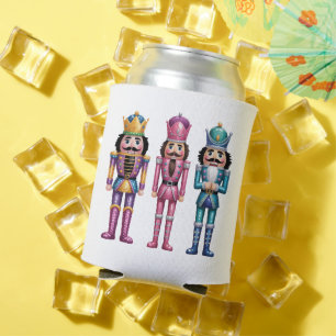 Sequin Nutcracker Christmas Family Preppy Xmas Can Cooler