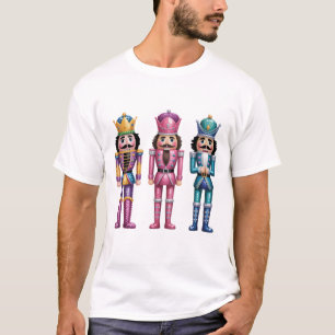 Sequin Nutcracker Christmas Family Preppy Xmas T-Shirt