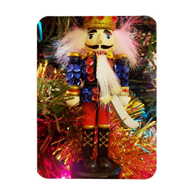 Sequin Nutcracker soldier christmas ornament Magnet (Vertical)