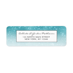 Séquin Ombre de Parties scintillant Bleu d'Aqua br