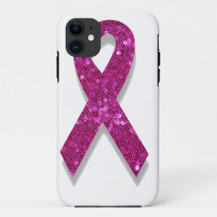 sequin pink breast cancer awareness iPhone 11 case