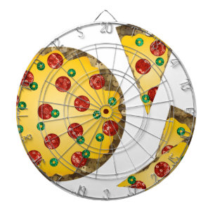 sequin pizza dartboard