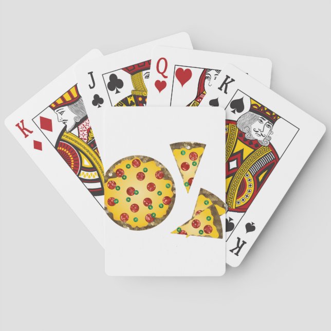 sequin pizza playing cards (Back)