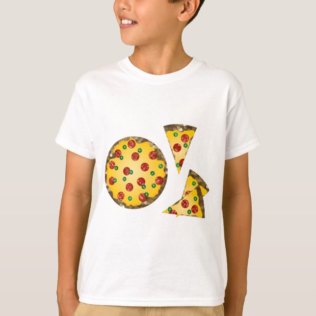 sequin pizza T-Shirt (Front)