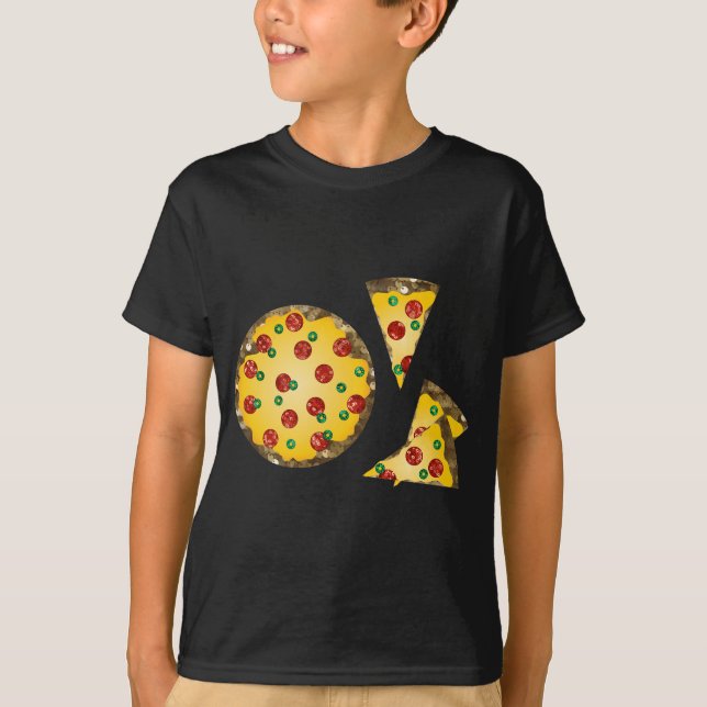 sequin pizza T-Shirt (Front)