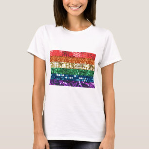 sequin pride flag T-Shirt