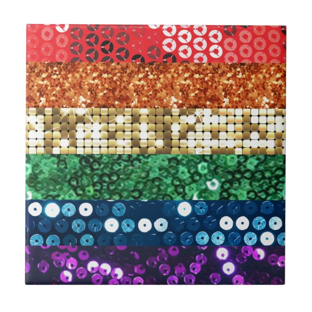 sequin pride flag tile (Front)