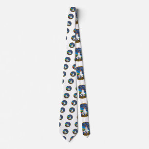 sequin space ship tie