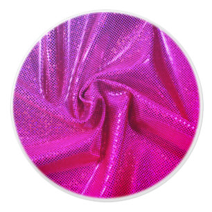 Sequin sparkle glitter look pink magenta ceramic knob