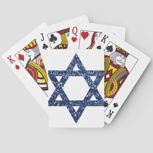 sequin star of david playing cards (Back)