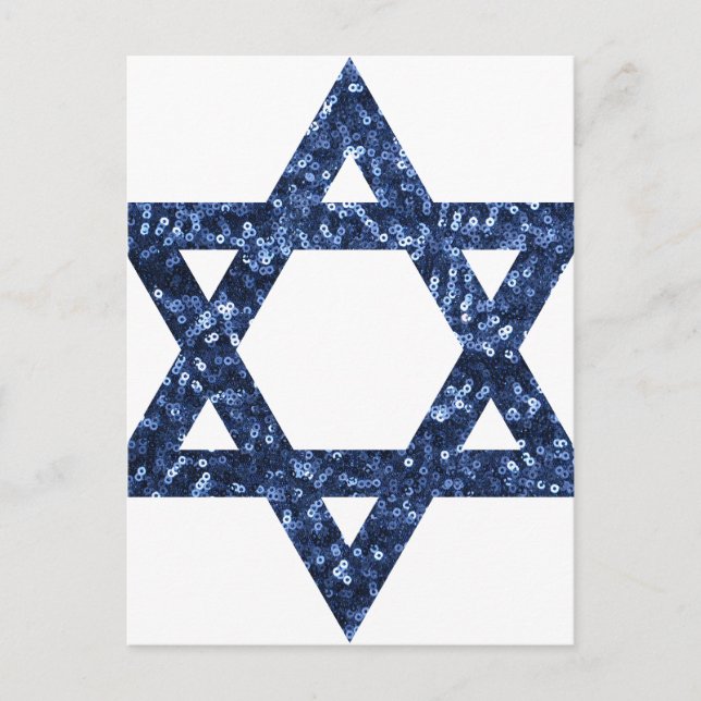 sequin star of david postcard (Front)