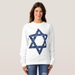 sequin star of david womens sweatshirt<br><div class="desc">"sequin star of david ""glitter star of david""sequin rosh hoshanah""glitter rosh hoshanah""glitter passover""sequin passover""glitter purim""sequin purim"
"glitter hanukkah""sequin hanukkah"</div>