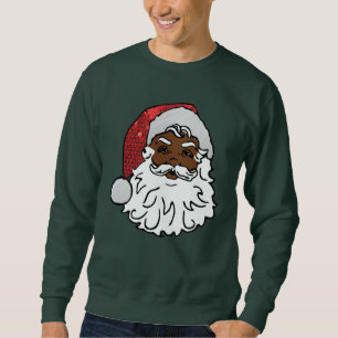 sequined black santa claus sweatshirt