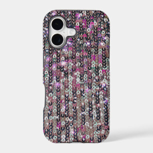 Sequins argent rose   motif scintillant   