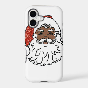sequins black santa claus