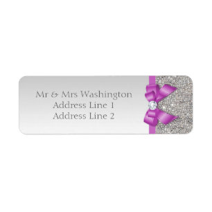 Séquins d'argent Faux Radiant Orchidée Bow et Diam
