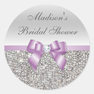 Séquins d'argent Stickers Fête des mariées Lilac B