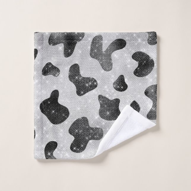 Séquins de Parties scintillant brillant noir brill (Gant de toilette)