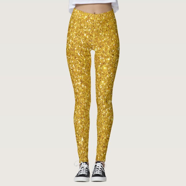 Séquins d'or, effet Leggings pour femmes (Devant)
