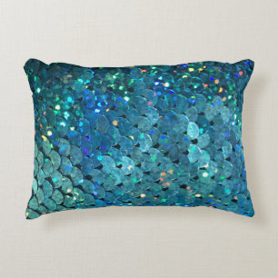 Sequins Sparkle: Macro Abstract Background Accent Pillow