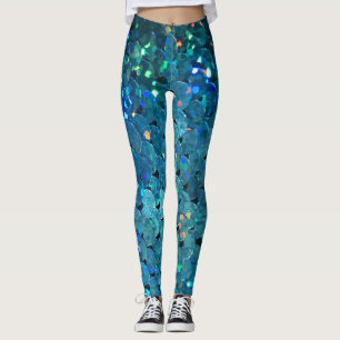 Sequins Sparkle: Macro Abstract Background Leggings