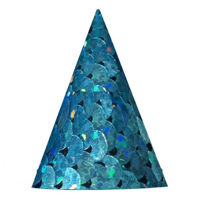 Sequins Sparkle: Macro Abstract Background Party Hat (Front)