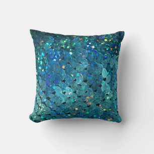 Sequins Sparkle: Macro Abstract Background Throw Pillow