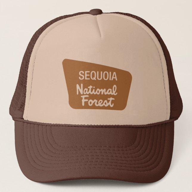 Sequoia National Forest (Sign) Trucker Hat (Front)